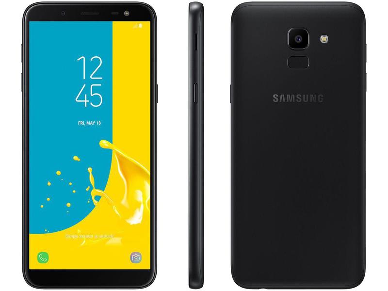 Smartphone Samsung Galaxy J6 64GB Preto - Dual Chip 4G Câm. 13MP +